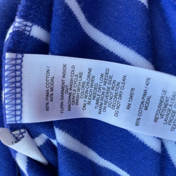 Vineyard Vines Coastal Blue Striped Casual Dress Pima Cotton, S - Picture 5 of 6